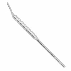 Scalpel Holder # 5 for one blade,
round, curved, total length 150mm,
satin finish surface, stainless steel