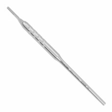 Scalpel Holder # 5 for one blade,
round, straight, total length 150mm,
satin finish surface, stainless steel