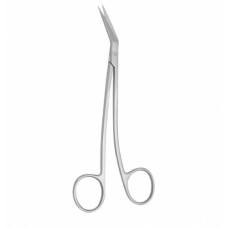 Surgical scissors Locklin S 11,
curved, serrated, total length 165mm,
stainless steel